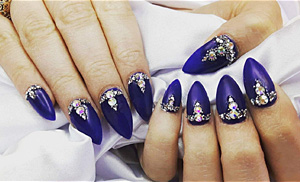 Pose ongles Bling Bling